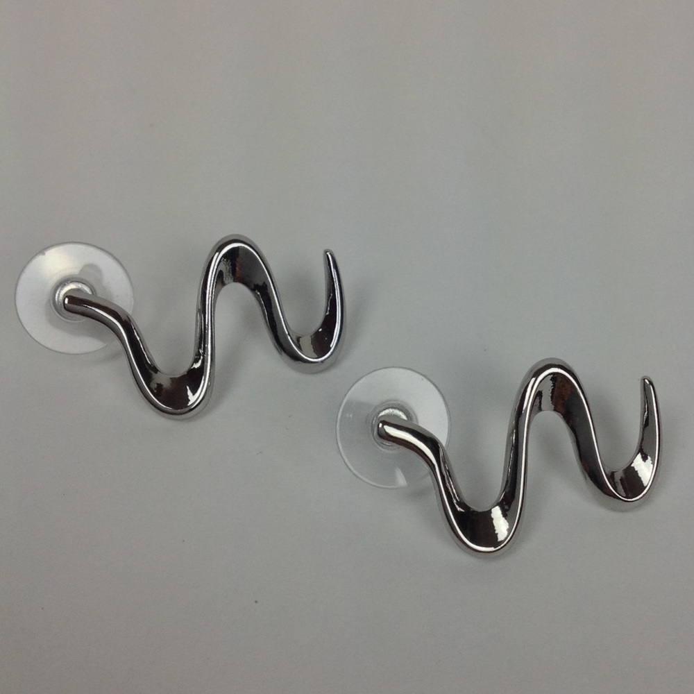 Silver tone earrings